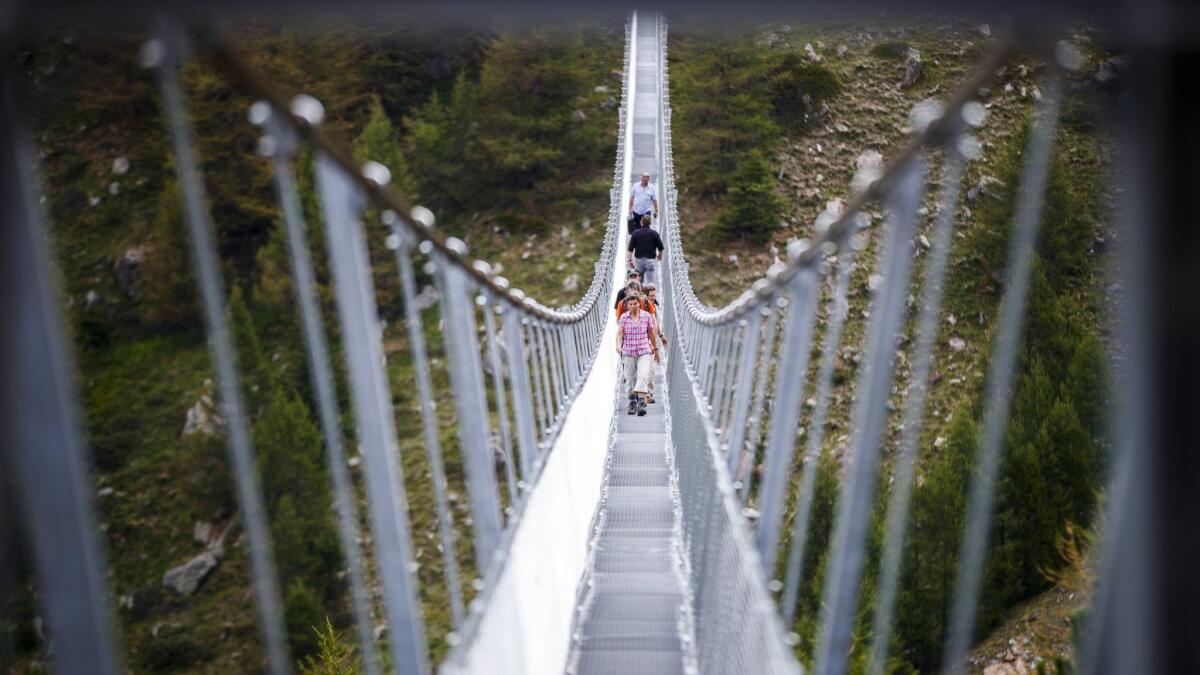 Switzerland’s Charles Kuonen Suspension Bridge, which opened in 2017, is the longest pedestrian suspension bridge in the world.