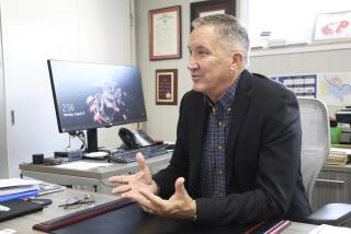 Rob Miller, superintendent of Bixby Public Schools, speaks about the Bible mandate in Oklahoma schools on Monday, Aug. 12, 2024, at the administration offices in Bixby, Okla. (AP Photo/Joey Johnson)