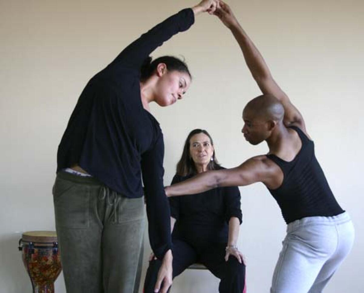 Jean Isaacs (center) putting together a dance for San Diego Dance Theater.