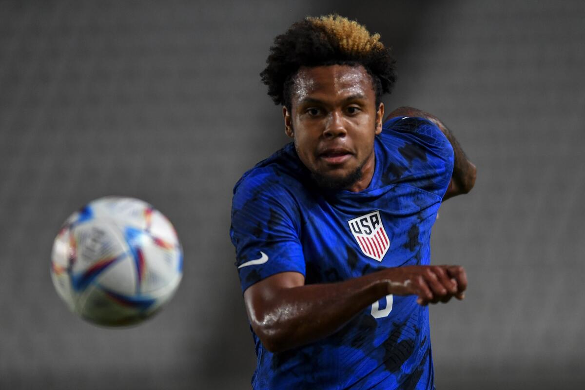 Weston McKennie during the U.S.-Saudi Arabia match in September.