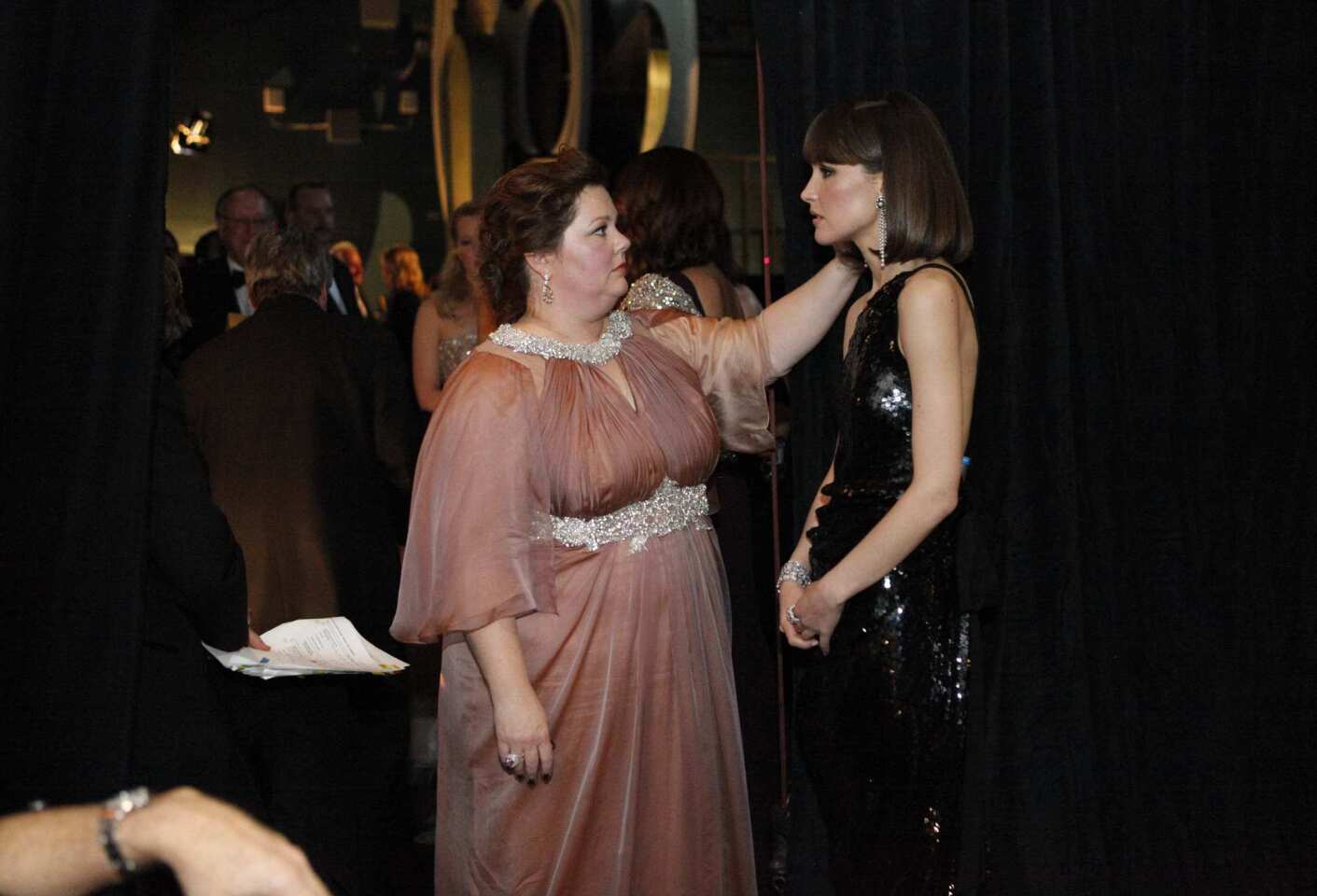 McCarthy, left, nominated for role in "Bridesmaids," reconnects with Bryne, who also had a role in the film. No doubt the two shared plenty of back-stage time together this award season.