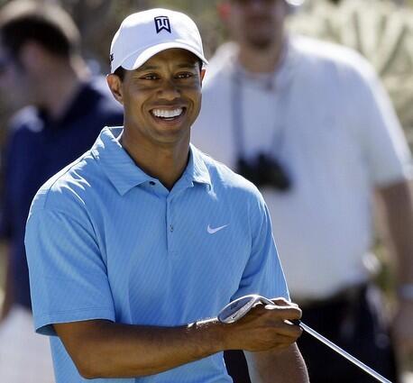 Tiger Woods at eighth green