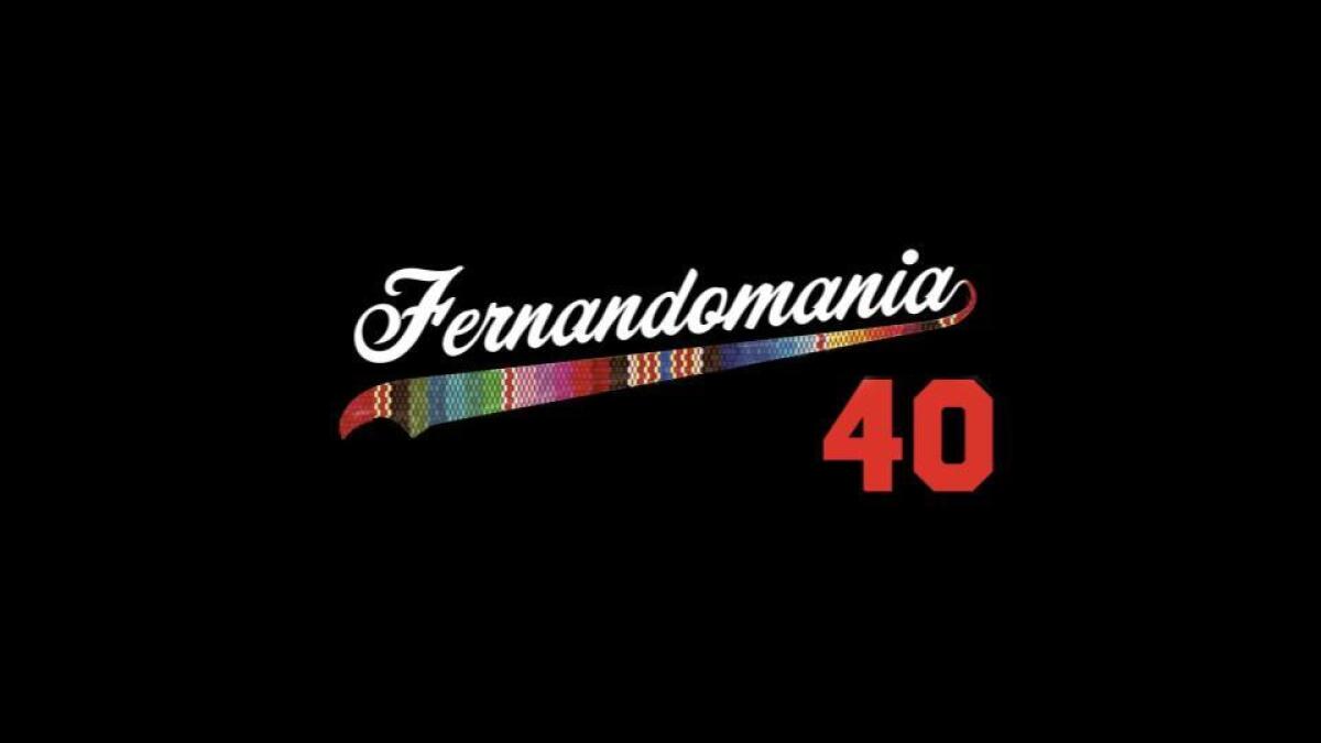 The word "Fernandomania" appears with a colorful bar and the number 40  below it.