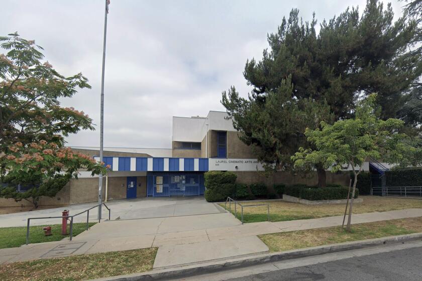 Exterior of Laurel Cinematic Arts Creative Tech Magnet in Los Angeles.