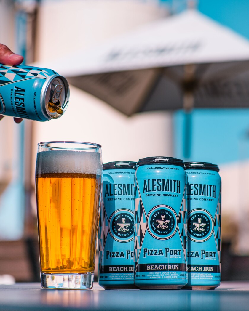 Beach Run, an IPA collaboration of AleSmith Brewing and Pizza Port Brewing