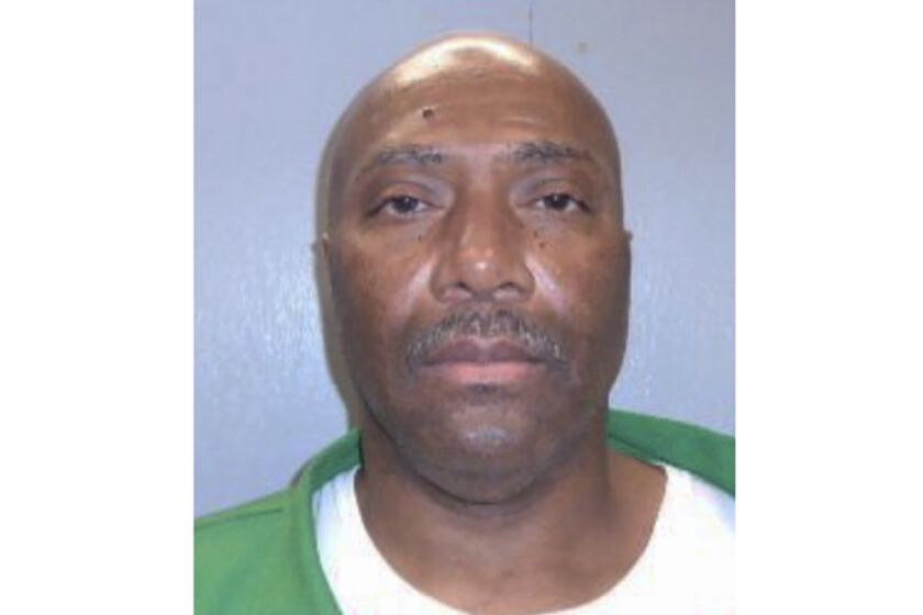 This photo provided by South Carolina Dept. of Corrections shows Richard Moore. Moore, an inmate set to die either by a firing squad or in the electric chair later this month is asking the state Supreme Court to halt his execution, Friday, April 8, 2022. Lawyers for 57-year-old Richard Moore say he shouldn't face execution until judges can determine if either method is cruel and unusual punishment. ( South Carolina Dept. of Corrections via AP)