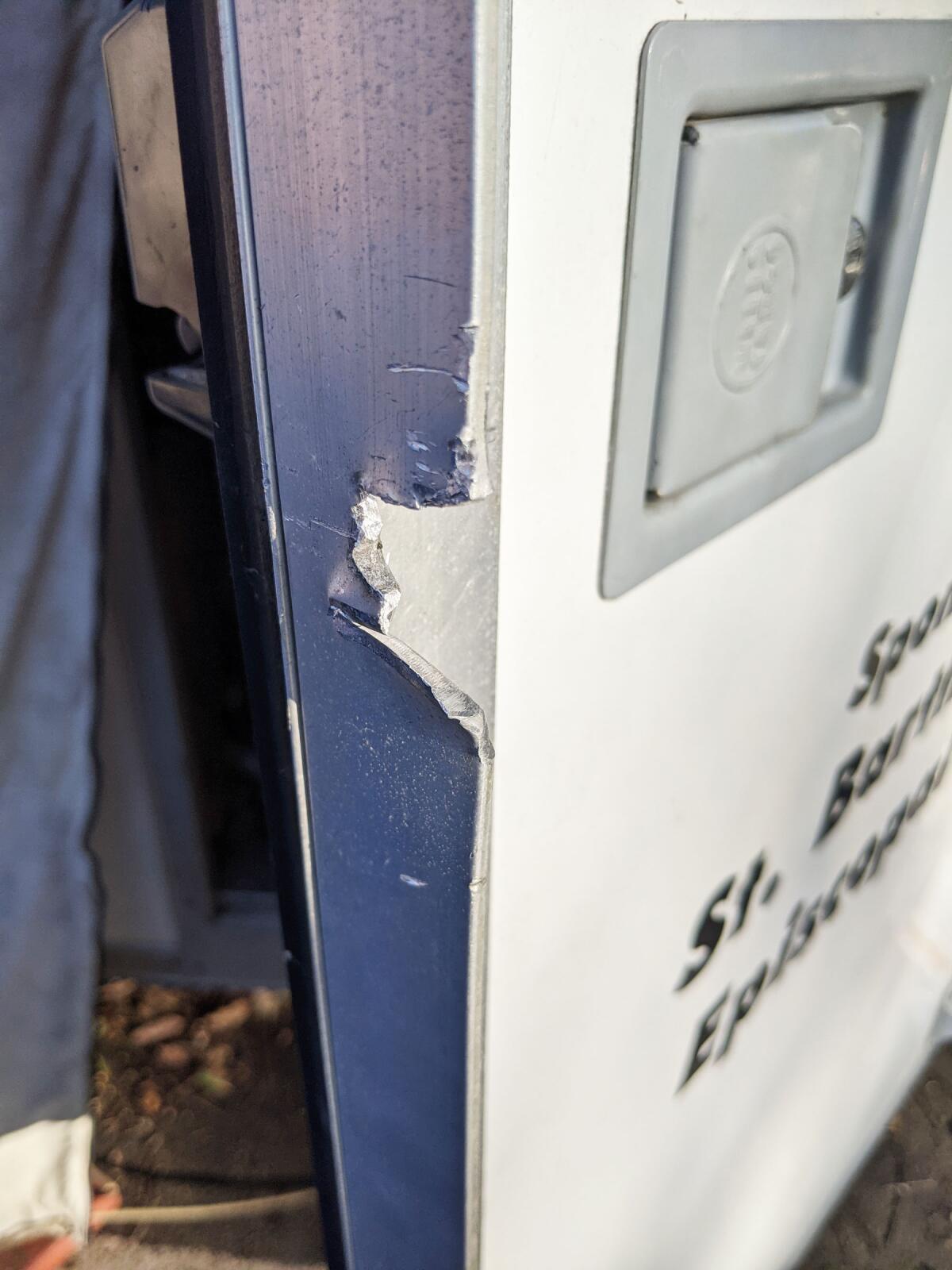 Scoutmaster Craig Dickson said the trailer's side door hasp was cut to remove the lock.
