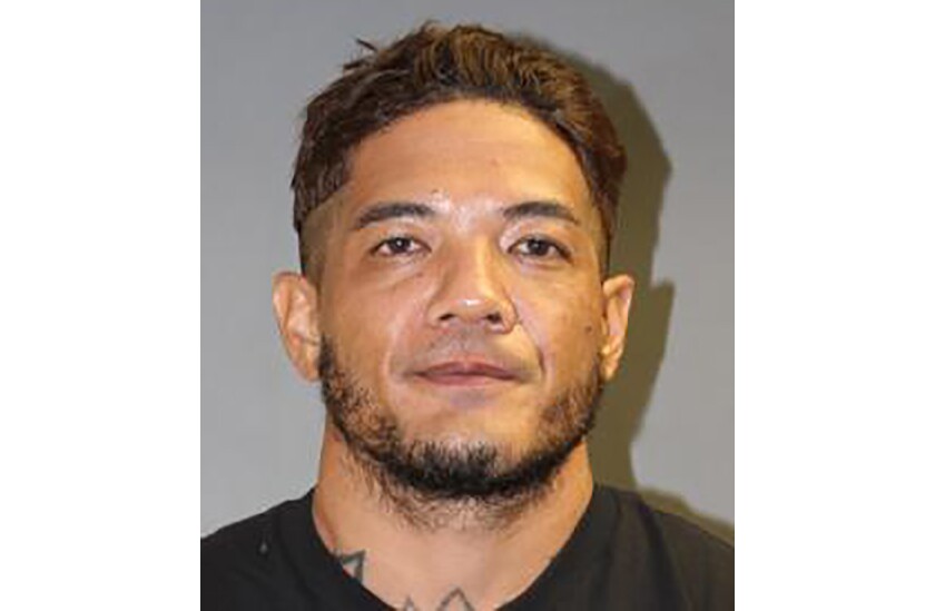 In this photo provided by the Honolulu Police Department is Bronson Sardinha. Sardinha, who played briefly for the New York Yankees in 2007, was arrested on suspicion of driving under the influence in Hawaii shortly after midnight Sunday, July 4, 2021. Sardinha posted bail and was released. (Honolulu Police Department via AP)