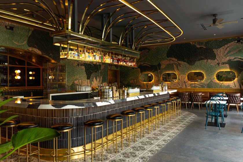 The interior of Kingfisher Cocktail Bar & Eatery in Golden Hill, which opened Jan. 14, 2022.