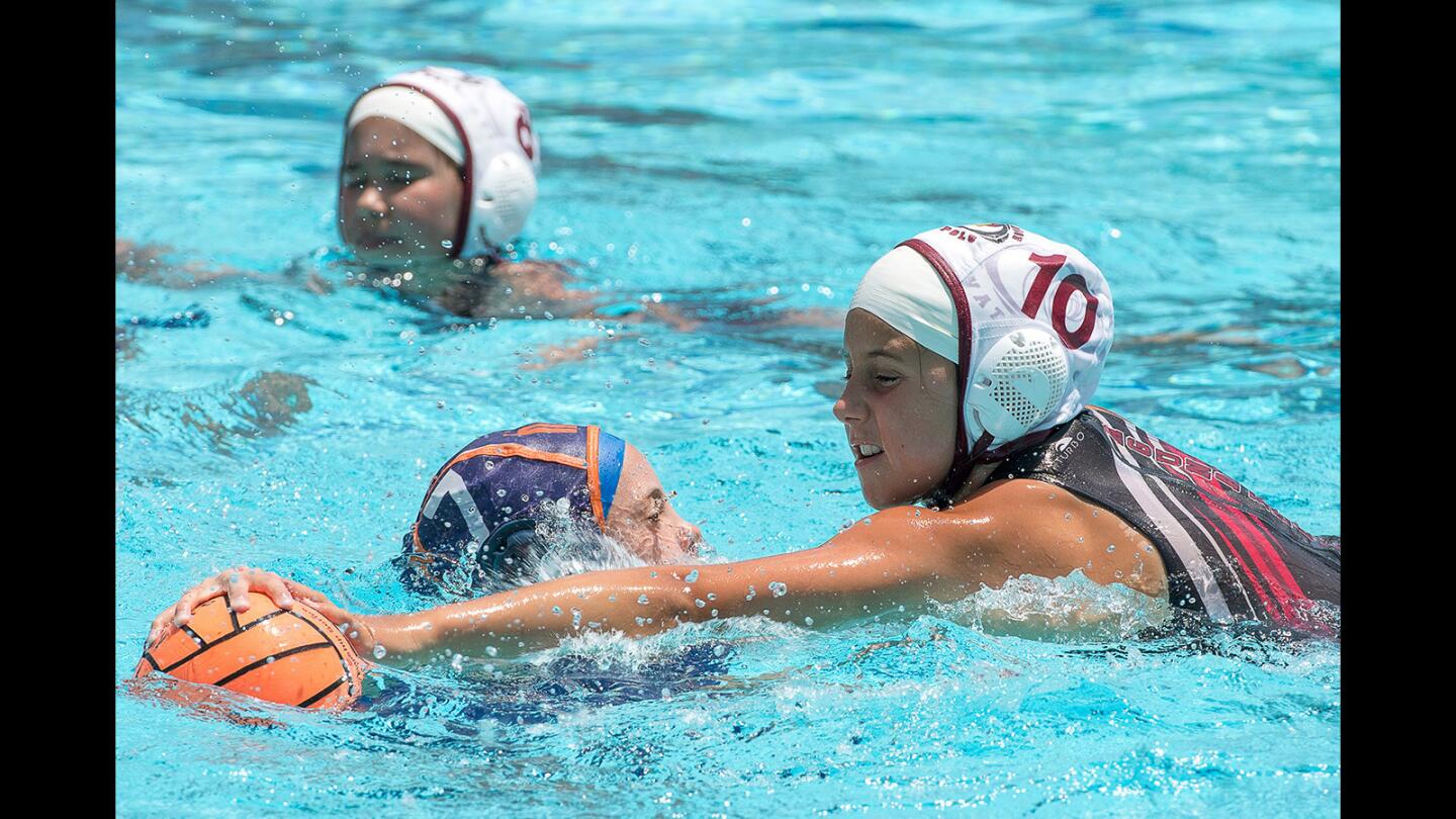 Laguna Beach vs. Huntington Beach in the USA Water Polo Junior Olympics 10-and-under girls division title game