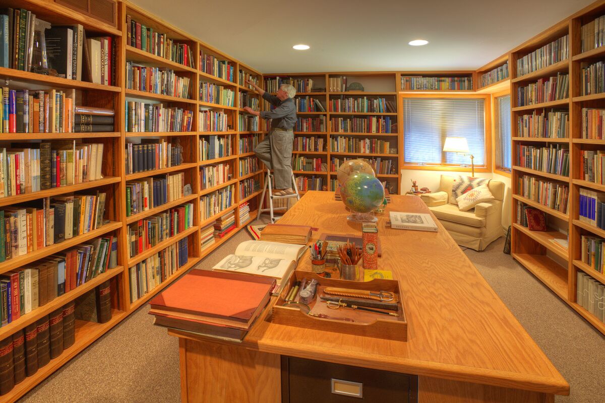 William Least Heat-Moon in his home library