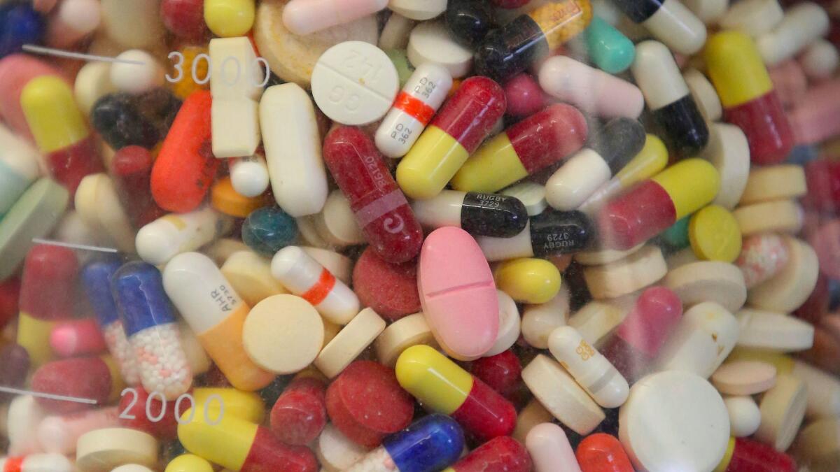 Prescription drugs seized in Taylorsville, Utah, on July 20.