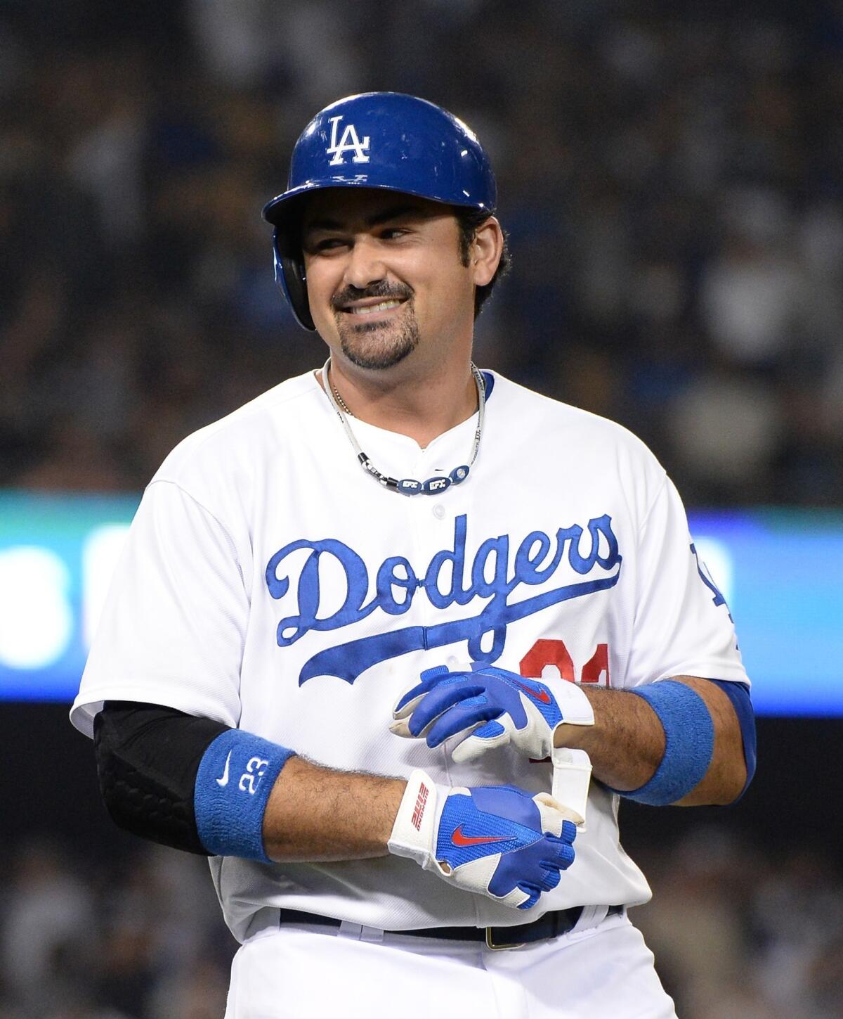 Dodgers first baseman Adrian Gonzalez didn't play in the team's 3-0 victory over the Chicago Cubs on Saturday.