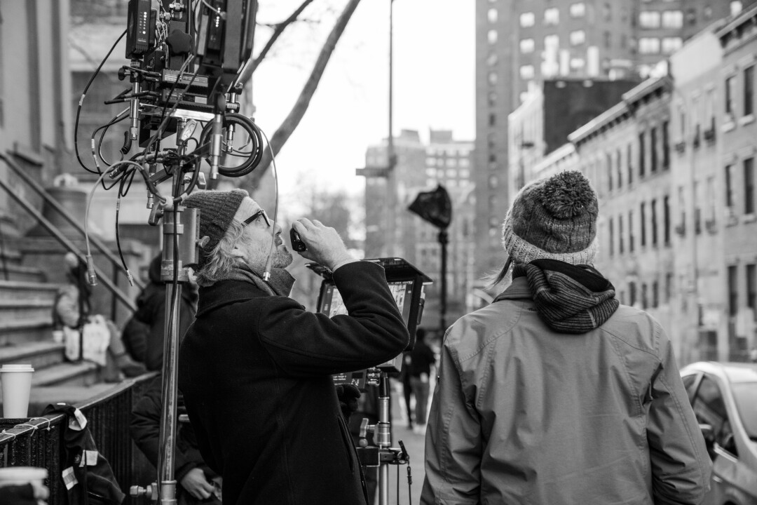 Writer/director Mike Mills on the set of "C'Mon C'Mon."