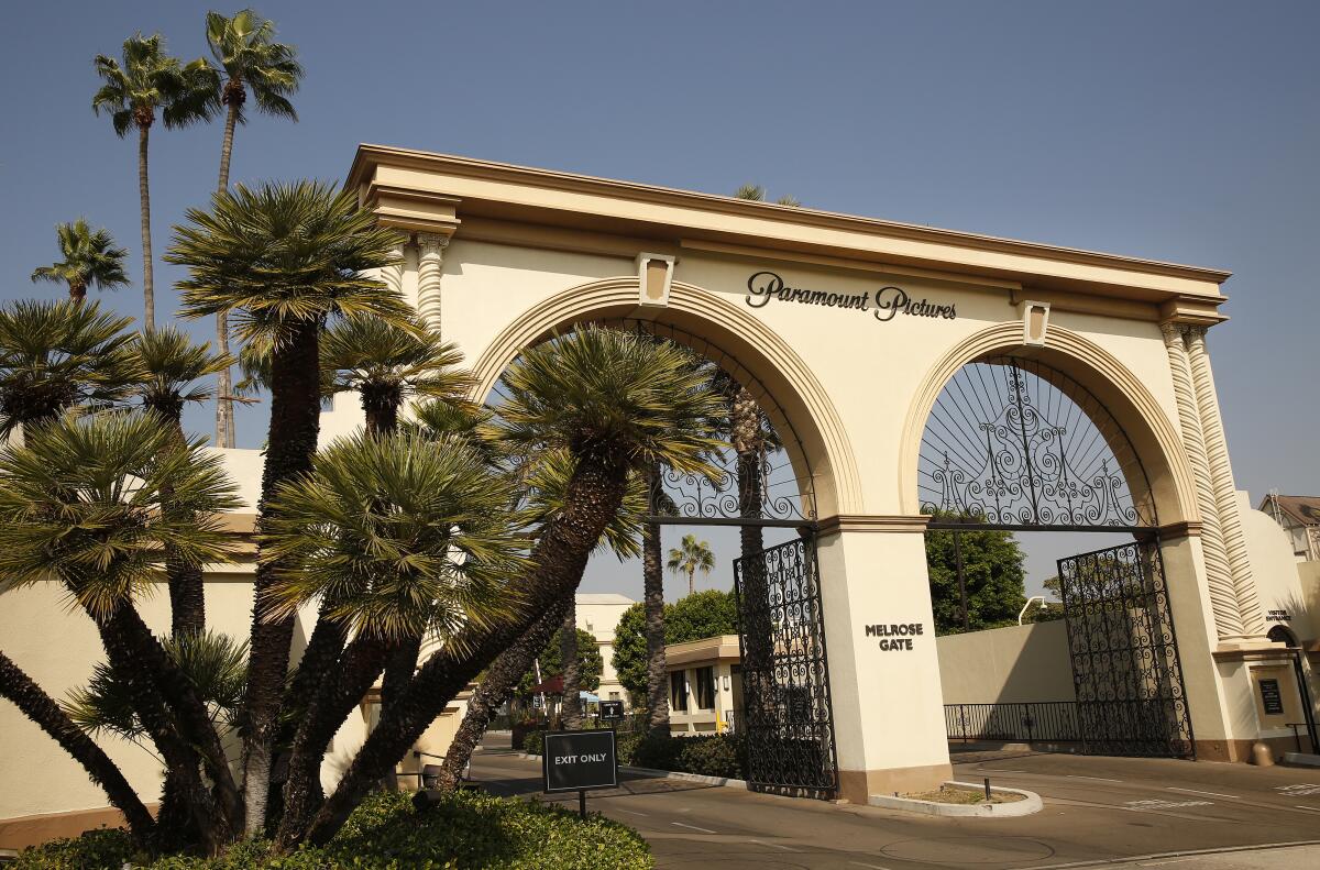 The Melrose Gate of Paramount Pictures Studio in Hollywood.