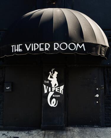 The entry to the Viper Room nightclub.