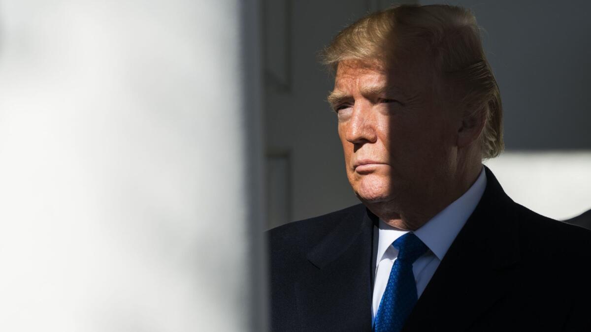 President Trump prepares to address March for Life Participants in Washington on Jan. 19.