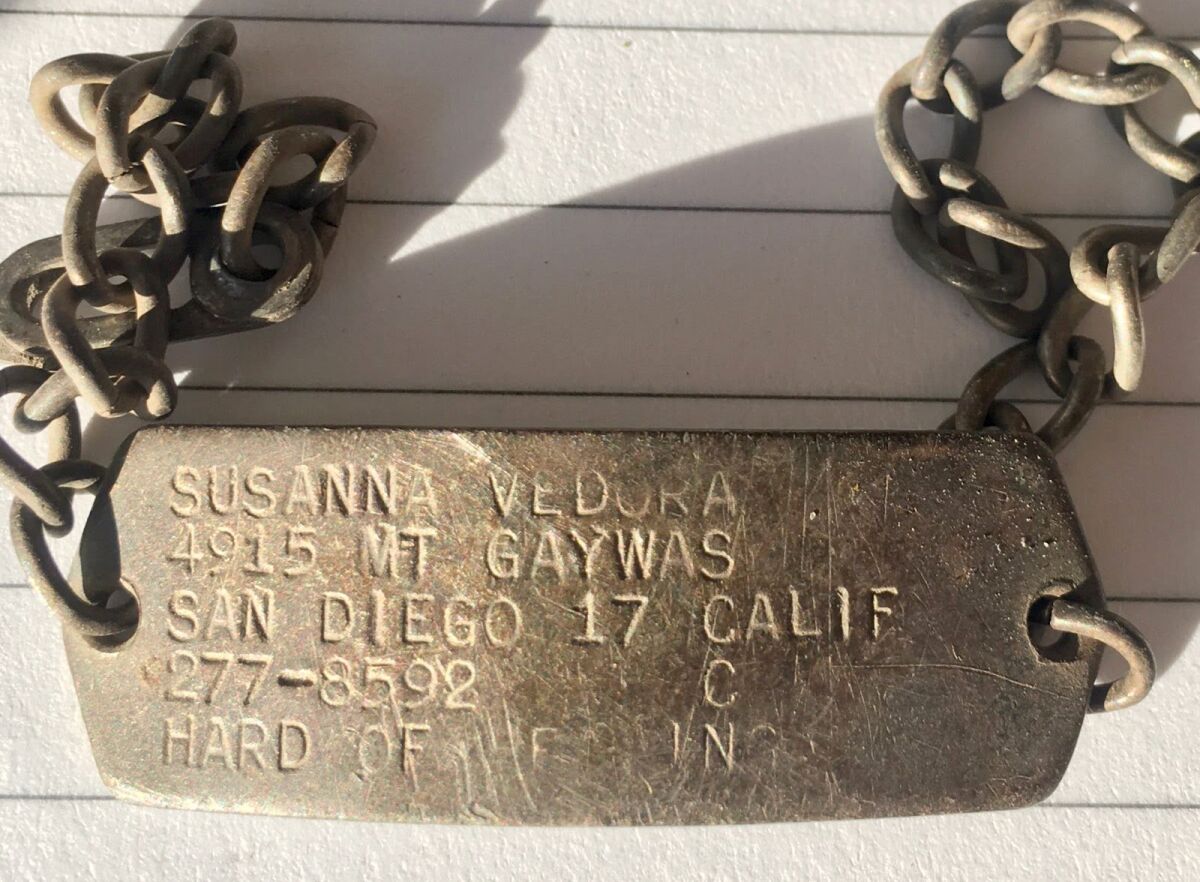 A metal medical bracelet found by Katie McCarty found its way back to its original owner after 60-plus years.