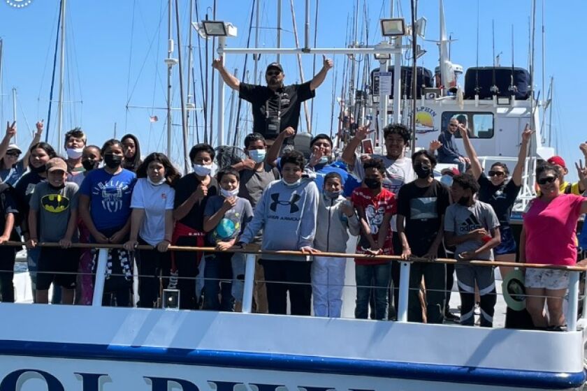 Kids connected to the Good Neighbor Project spent a day on the water Sept. 11 out of Fisherman's Landing on San Diego Bay.
