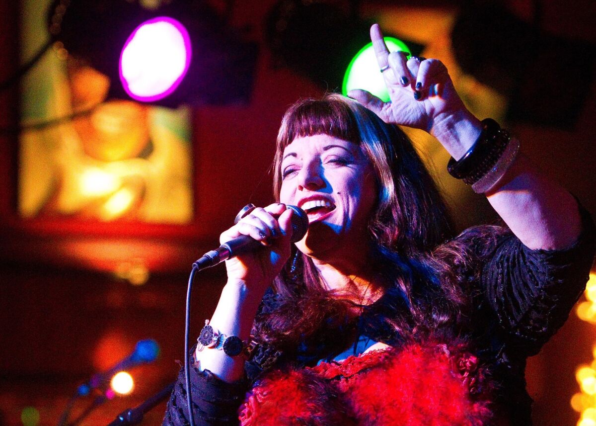 Charismatic vocal dynamo Candye Kane (above) will be honored by some of her former band mates at Friday's second annual San Diego Music Hall of Fame Induction & Concert.