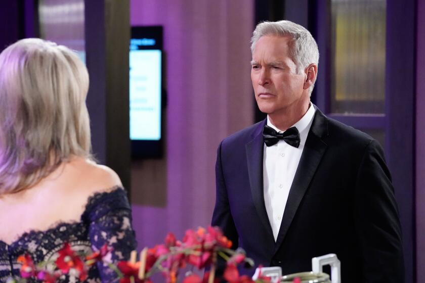 DAYS OF OUR LIVES: BEYOND SALEM -- Pictured: (l-r) Deidre Hall as Marlena Evans, Drake Hogestyn as John Black -- (Photo by: Evans Vestal Ward/Peacock via Getty Images)