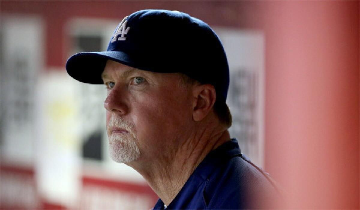 Dodgers hitting coach Mark McGwire, who infamously admitted to using performance-enhancing drugs during the 1998 season when he broke the single-season home run record, says he hopes the latest suspensions levied by the MLB will put an end to PED use.