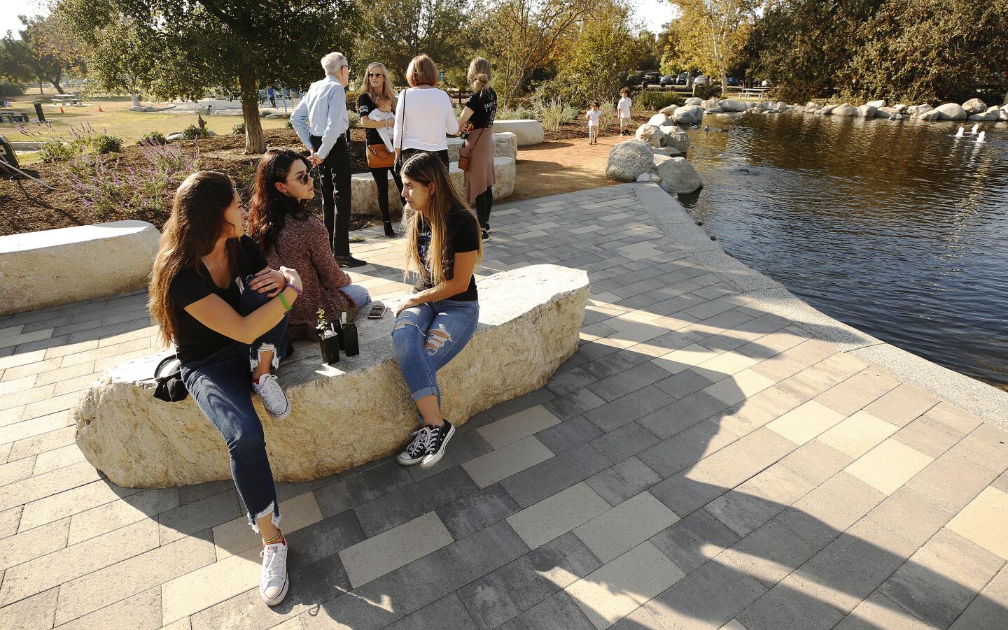 Shooting survivors, from left, Eileen Rodriguez, Aubree Hurtado and Jazzmine Mendez.