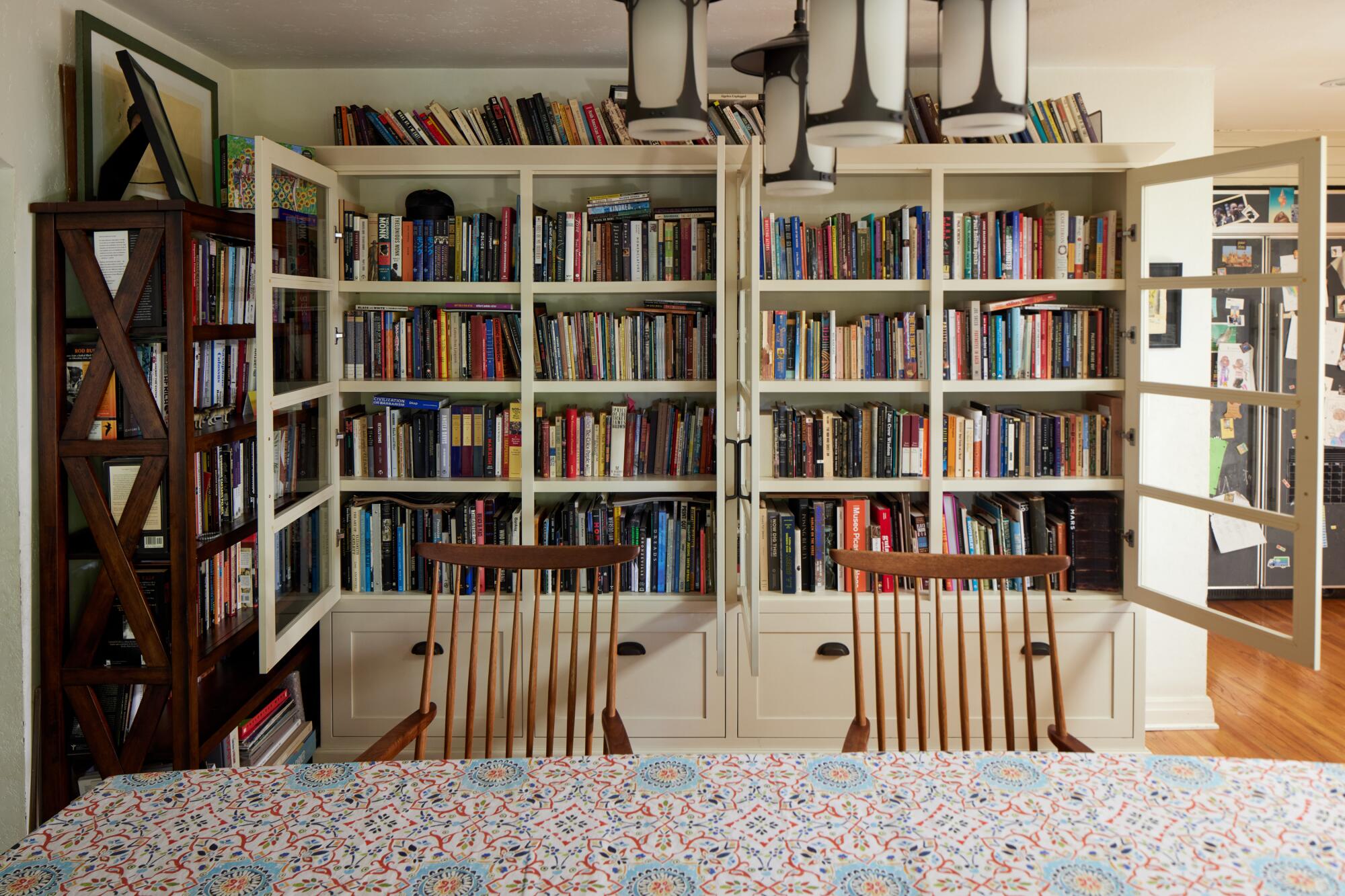 Historian/writer Robin DG Kelley's bookcases at his home in Los Angeles.