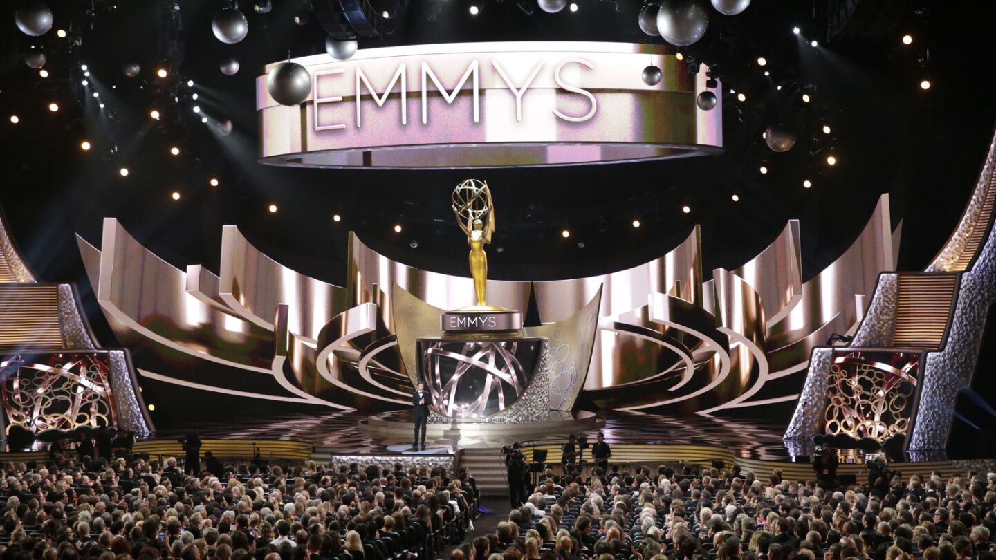 The scene inside the 68th Primetime Emmy Awards at the Microsoft Theater in Los Angeles.