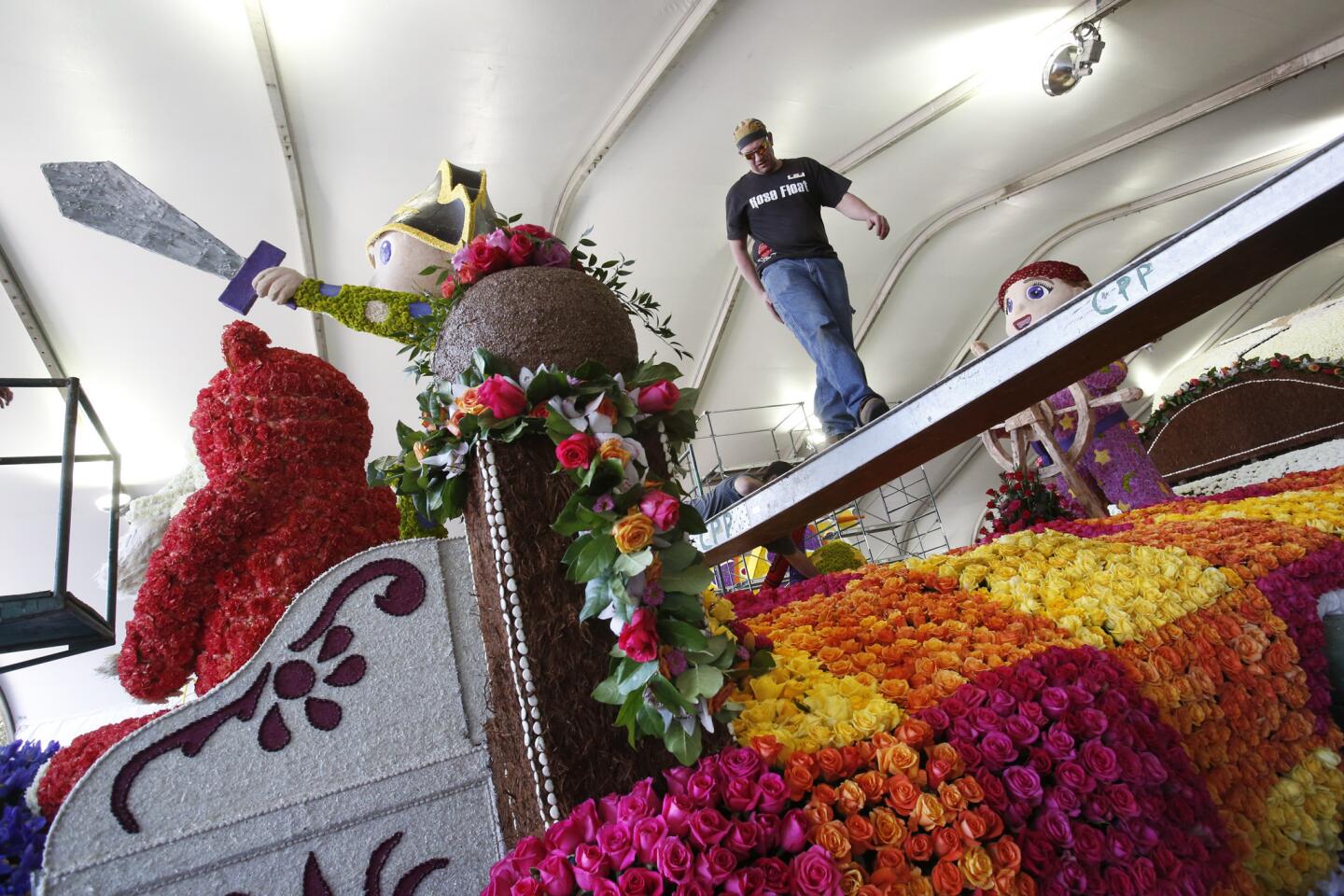 Rose Parade preparation