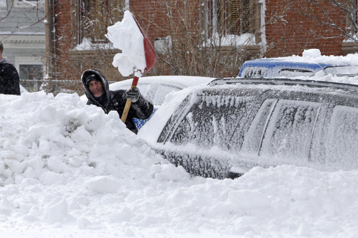 Countless people in Boston were out with shovels after the snow stopped falling.
