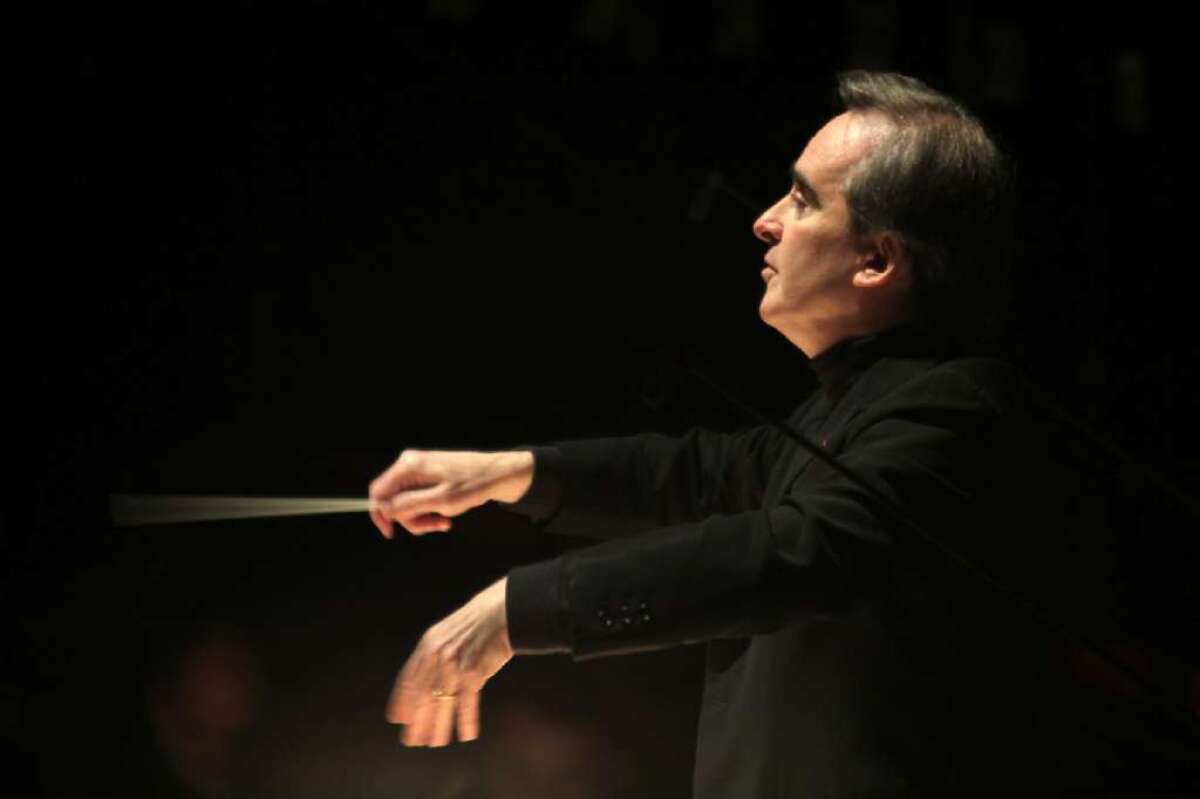 James Conlon conducting at the Dorothy Chandler Pavilion in 2011.