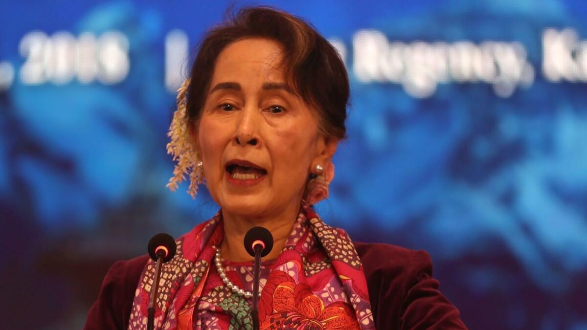 Myanmar's civilian leader Aung San Suu Kyi has condoned the brutal repression and displacement of the Rohingya, a Muslim minority.