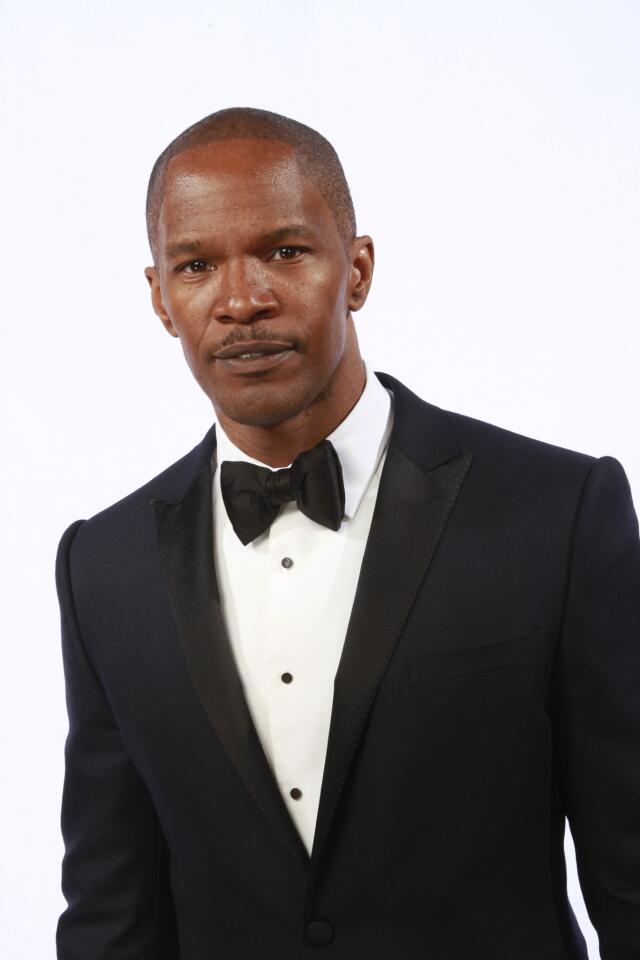 Jamie Foxx at the Los Angeles Times Photo booth.