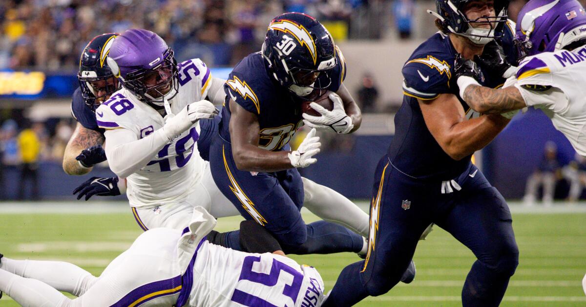 Chargers exorcise demons from loss to Colts with dominant win over Vikings Chargers exorcise demons from loss to Colts with dominant win over Vikings