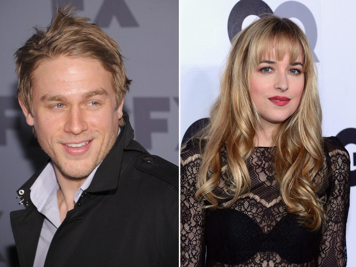 Charlie Hunnam and Dakota Johnson will star in the film adaptation of the erotic novel "Fifty Shades of Grey."