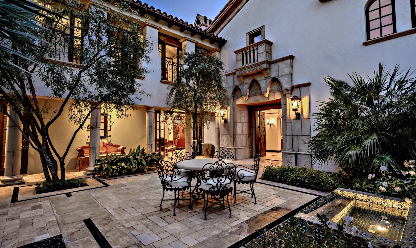 The Mediterranean villa is found in La Quinta's exclusive Madison Club community.