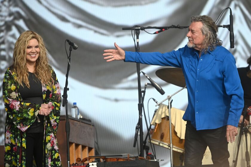 Alison Krauss and Robert Plant June 26, 2022 in London, England.