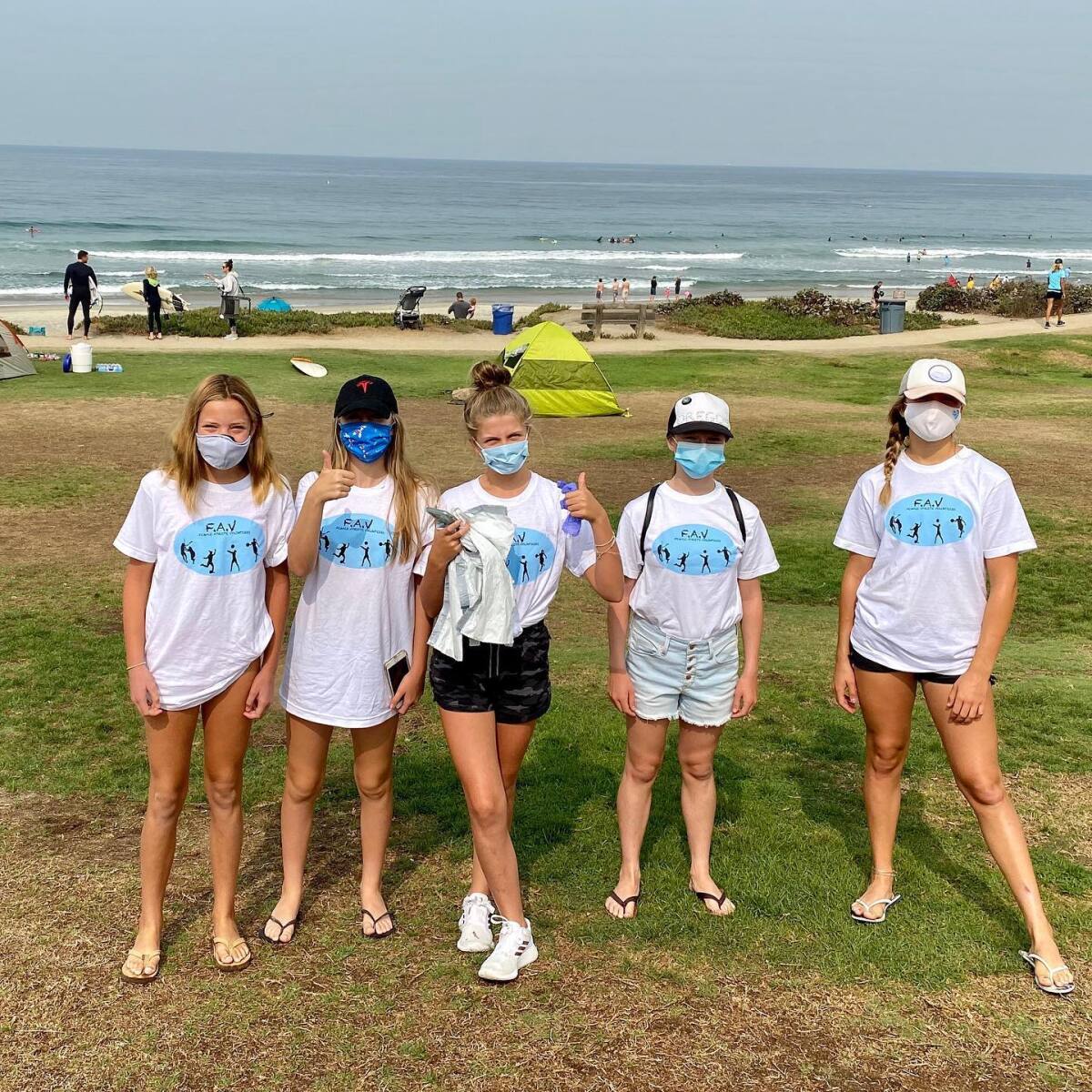 FAV volunteers at a recent beach cleanup.