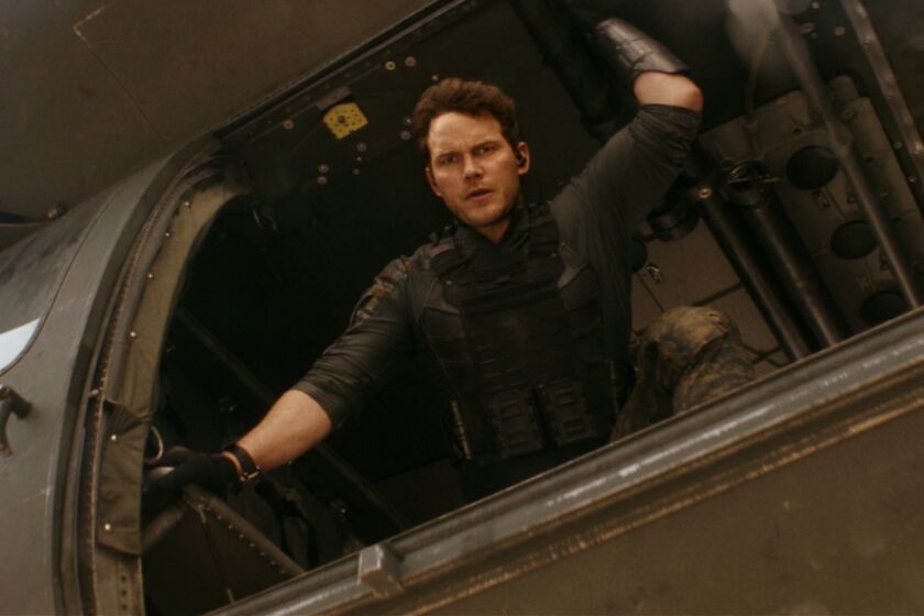 Chris Pratt in a scene from Amazon Studios’ 2021 sci-fi thriller “The Tomorrow War”