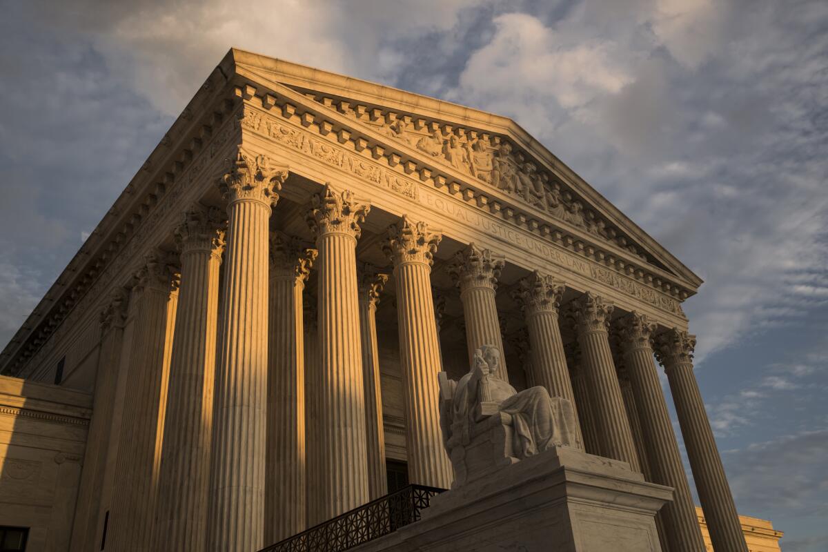 The Supreme Court in Washington, at sunset. The Supreme Court has left in place a Kentucky law requiring doctors to perform ultrasounds and show fetal images to patients before abortions.