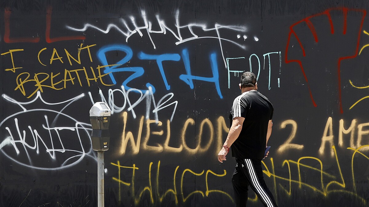 How Graffiti Cuts To The Heart Of The George Floyd Protests Los Angeles Times