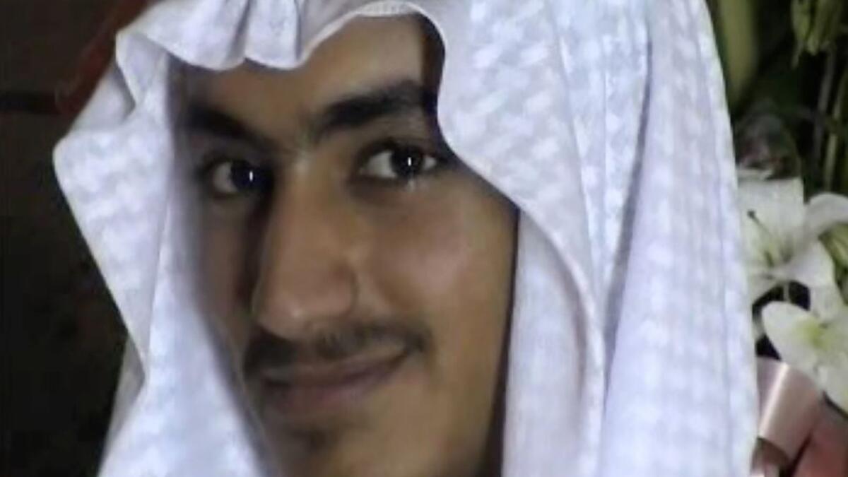 Hamza bin Laden, son of Osama bin Laden, is seen in a screenshot released by the CIA and taken from a video of his wedding.