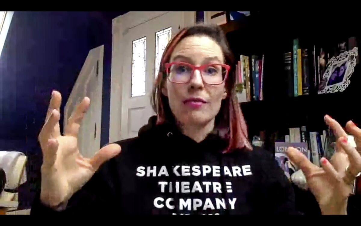 Lauren Gunderson teaches a playwriting class online in San Francisco