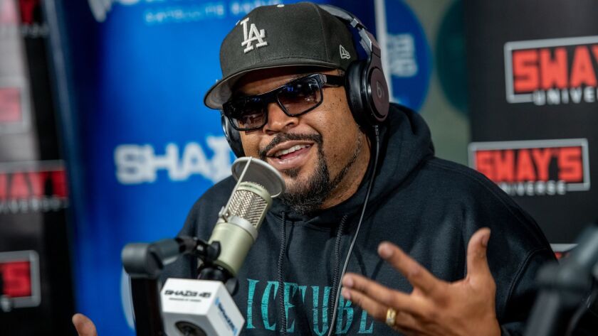 Ice Cube visits the "Sway in the Morning" show at the SiriusXM Studios in December in New York.