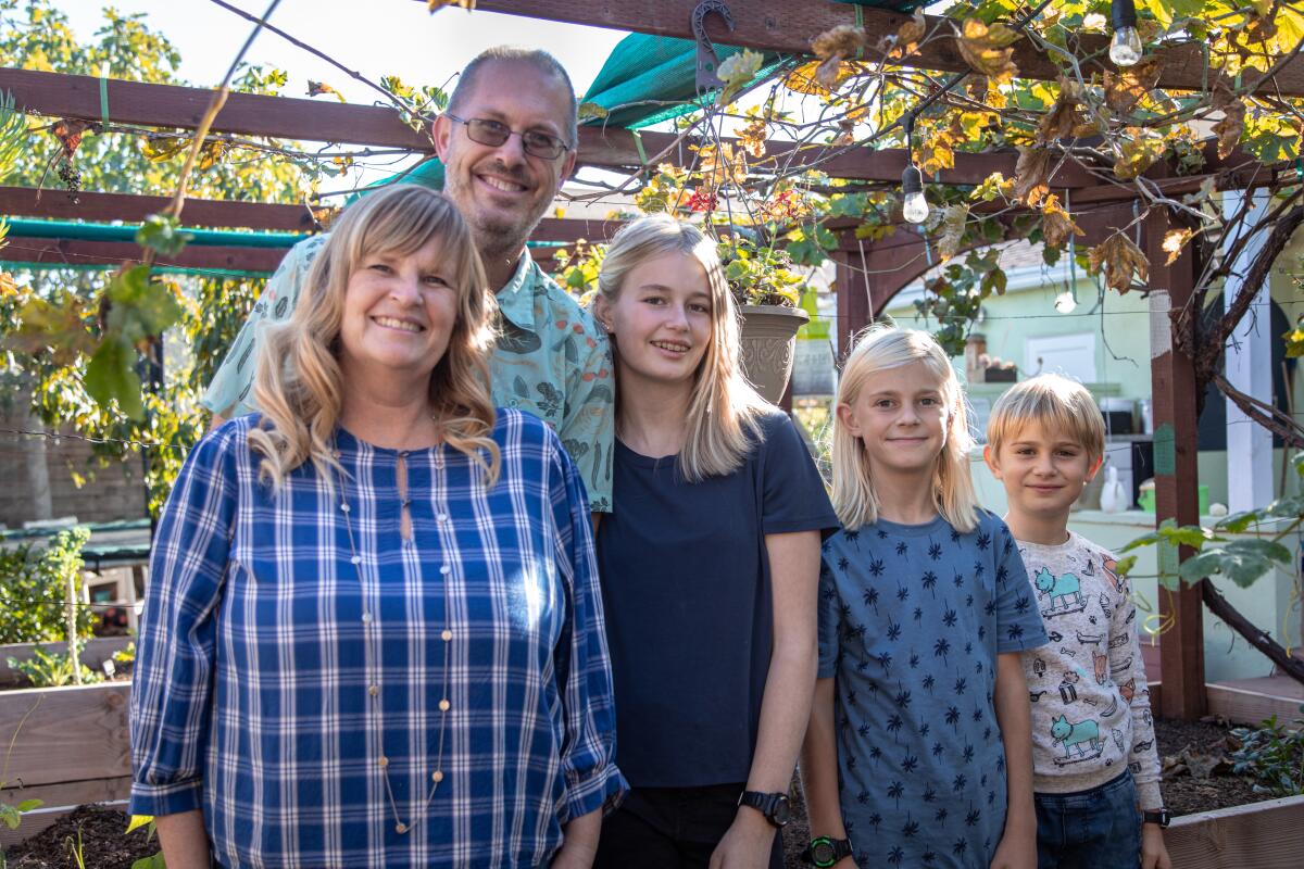 The Syrens  — Fredrika, James, Bella, Noah and Liam  — embrace a zero-waste lifestyle, and spend a lot of time in the garden.