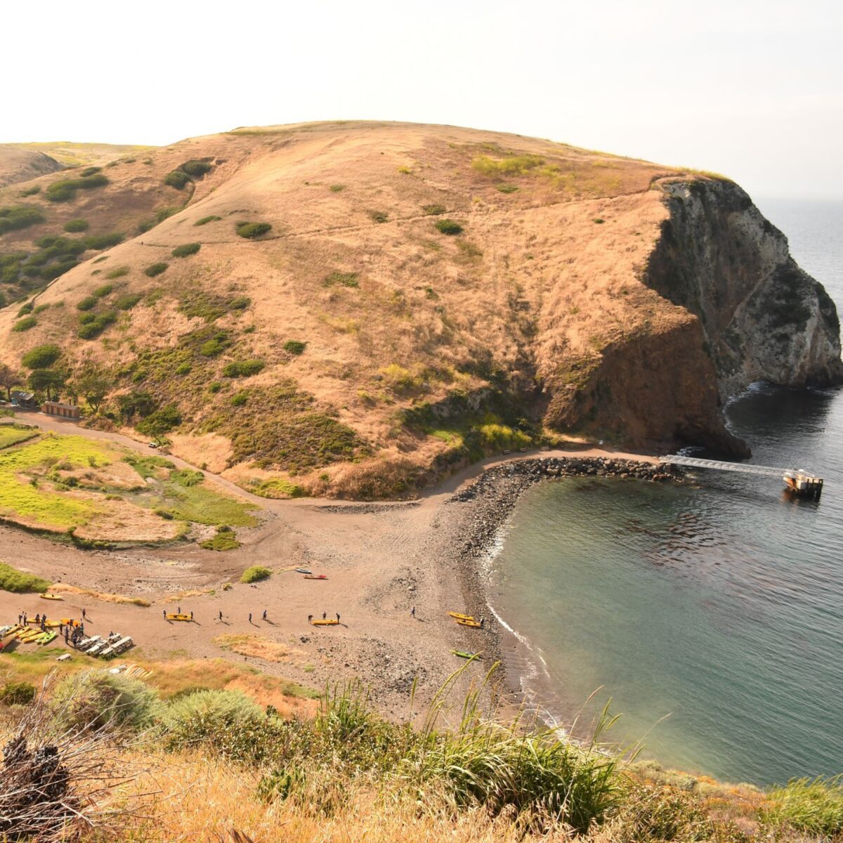 The old Scorpion Anchorage, the most popular landing spot on Santa Cruz Island in Channel Islands National Park.