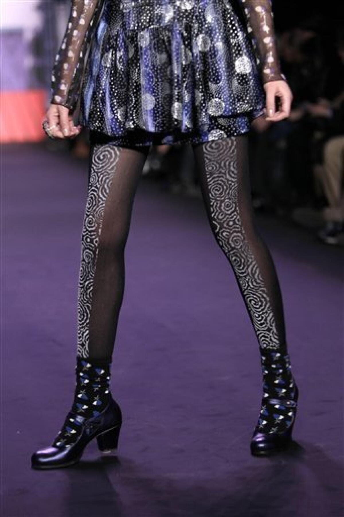 Fall 2011 fashion from Anna Sui is modeled during Fashion Week in New York, Wednesday, Feb. 16, 2011. (AP Photo/Seth Wenig)