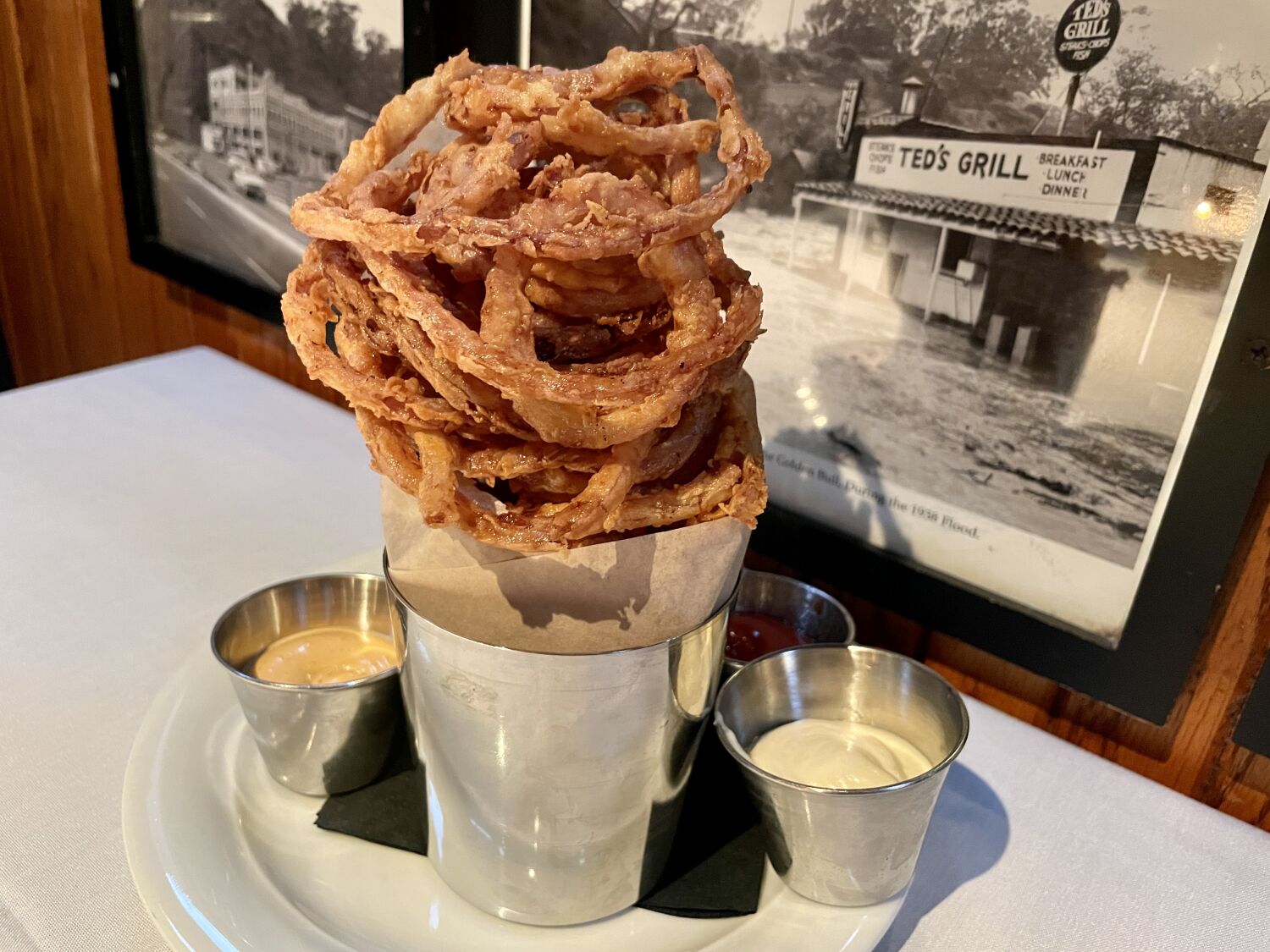 Yes, you can eat onion rings for dinner. Three to try now