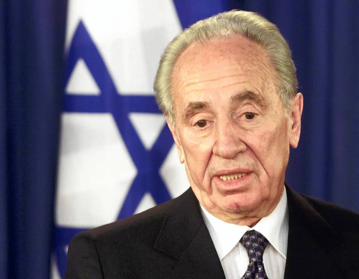 Israeli President advocates a two-state solution to end the Israeli-Palestinian conflict.